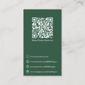 フローラサービスフローリストGreen White名刺 ロイヤリティカード (裏面)