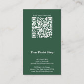 フローラサービスフローリストGreen White名刺 ロイヤリティカード (裏面)