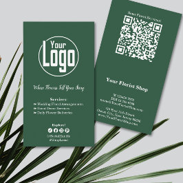 フローラサービスフローリストGreen White名刺 ロイヤリティカード
