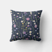 フローラサーフェスパターン – ファッション春の花 クッション (裏面)