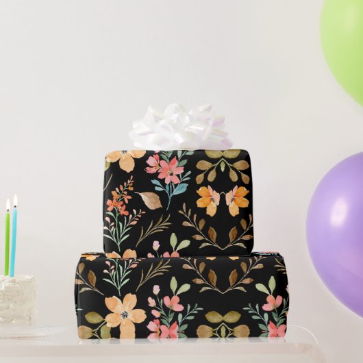 フローラサーフェスパターン – ファッション水彩春 ラッピングペーパー (パーティーギフト)