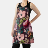 フローラサーフェスパターン – ファッション水色カラフル エプロン (インサイチュ)