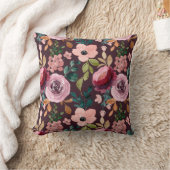 フローラサーフェスパターン – ファッション水色カラフル クッション (ブランケット)