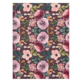 フローラサーフェスパターン – ファッション水色カラフル テーブルクロス (正面)