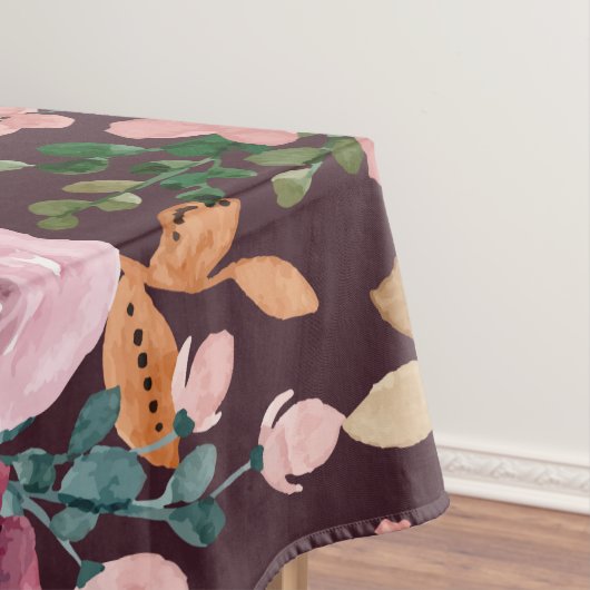 フローラサーフェスパターン – ファッション水色カラフル テーブルクロス (インサイチュ)