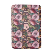 フローラサーフェスパターン – ファッション水色カラフル バスマット (正面縦)