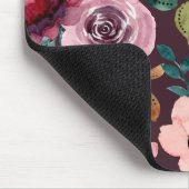 フローラサーフェスパターン – ファッション水色カラフル マウスパッド (コーナー)