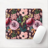 フローラサーフェスパターン – ファッション水色カラフル マウスパッド (マウス)