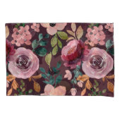 フローラサーフェスパターン – ファッション水色カラフル 枕カバー (正面左)