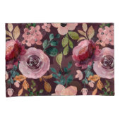 フローラサーフェスパターン – ファッション水色カラフル 枕カバー (正面右)