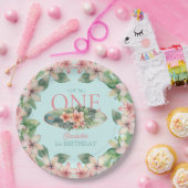 フローラサーフボードザビッグワンバースデー ペーパープレート (パーティー)