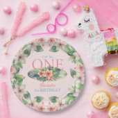 フローラサーフボードザビッグワンバースデー ペーパープレート (パーティー)