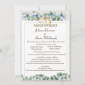 フローラシアンブルーヌエストラボーダ 招待状 (正面)