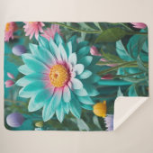 フローラシェルパ毛布 シェルパブランケット (正面(横))