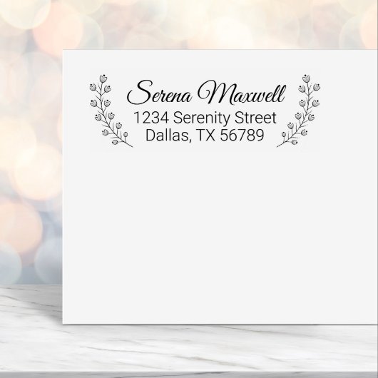 フローラシェーディングリースフレームアドレス セルフインキングスタンプ