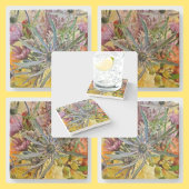 フローラシカラフルスルパステルボタニカルナチュラル ストーンコースター