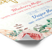 フローラシグネチャーカクテルドリンク結婚メニューの装飾 ポスター (角)