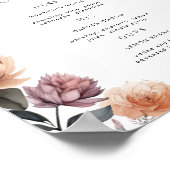 フローラシグネチャーカクテル結婚のウェルカムポスター ポスター (角)