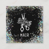 *～*フローラシザーズレインボーグリッターAP6 スクエア名刺 (正面)