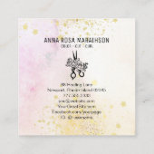 *~*フローラシザーフラワーグリッターグラデーションPastel AP6 スクエア名刺 (裏面)