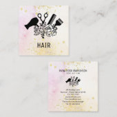 *～*フローラシザーフラワーグリッターグラデーションPastel AP6 スクエア名刺 (正面/裏面)