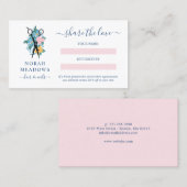 フローラシザーホワイト美容師共有ザラブ 紹介カード (正面/裏面)