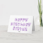 フローラシスター誕生日グリーティングカード カード (裏面)