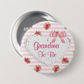フローラシックおばあちゃん赤ちゃんシャワーボタン 缶バッジ (正面&裏面)