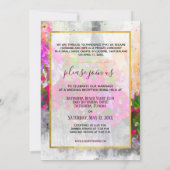 フローラシックたった今結婚しました発表披露宴 招待状 (裏面)