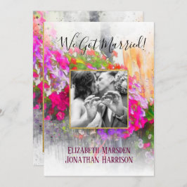 フローラシックたった今結婚しました発表披露宴 招待状