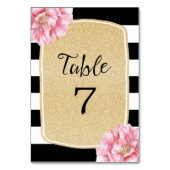 フローラシックなテーブルナンバーカード/シャンパン テーブルナンバー (裏面)