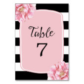 フローラシックなテーブル番号カード/ピンク テーブルナンバー (裏面)