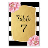 フローラシックなテーブル番号カード/金ゴールド テーブルナンバー (裏面)