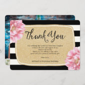 フローラシックなフォトサンキューカード/シャンパン サンキューカード (正面/裏面)