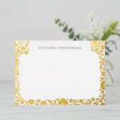 フローラシックなフレームルクソール文房具 箔招待状 (立ち正面)