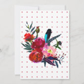 フローラシックな水彩花束誕生日パーティー 招待状 (裏面)