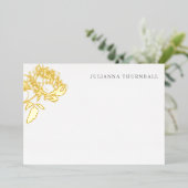 フローラシックな牡丹ルクセンパーソナル文房具 箔招待状 (立ち正面)