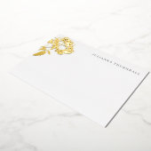 フローラシックな牡丹ルクセンパーソナル文房具 箔招待状 (回転した状態)