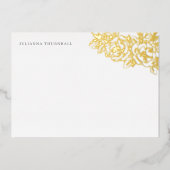 フローラシックな牡丹ルクセンパーソナル文房具 箔招待状 (正面)