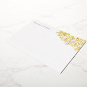 フローラシックな牡丹ルクセンパーソナル文房具 箔招待状 (回転した状態)