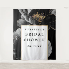 フローラシックエレガントブライダルシャワーフォトバックグラウンド タペストリー