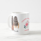 フローラシックエレガントブルネットBridesmaid提案 コーヒーマグカップ (正面左)