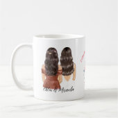 フローラシックエレガントブルネットBridesmaid提案 コーヒーマグカップ (左)