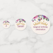 フローラシッククラウン誕生日デザイン コンフェッティ (裏面)
