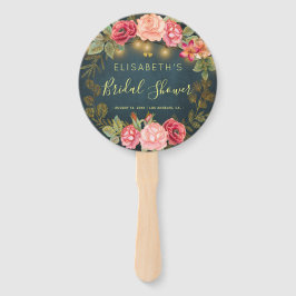 フローラシックバラブライダルシャワー歓迎 ハンドファン