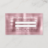 フローラシックバラ赤面ピンクドリッピング 予約カード (裏面)