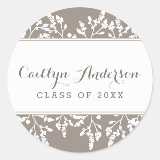 フローラシックパーソナライズされたグラード封筒用シール ラウンドシール (正面)