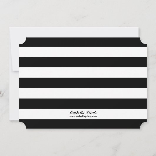 フローラシックブライダルシャワーの招待/黄 招待状 (裏面)