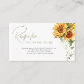 フローラシックブライダルシャワーレシピ要求 エンクロージャーカード (正面)