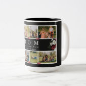 フローラシックモノグラムカスタムフォトコラージュマザー ツートーンマグカップ (正面右)